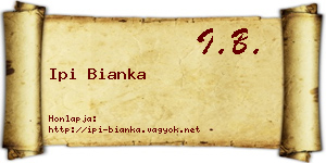 Ipi Bianka névjegykártya