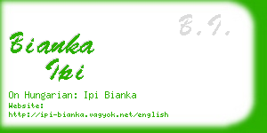 bianka ipi business card